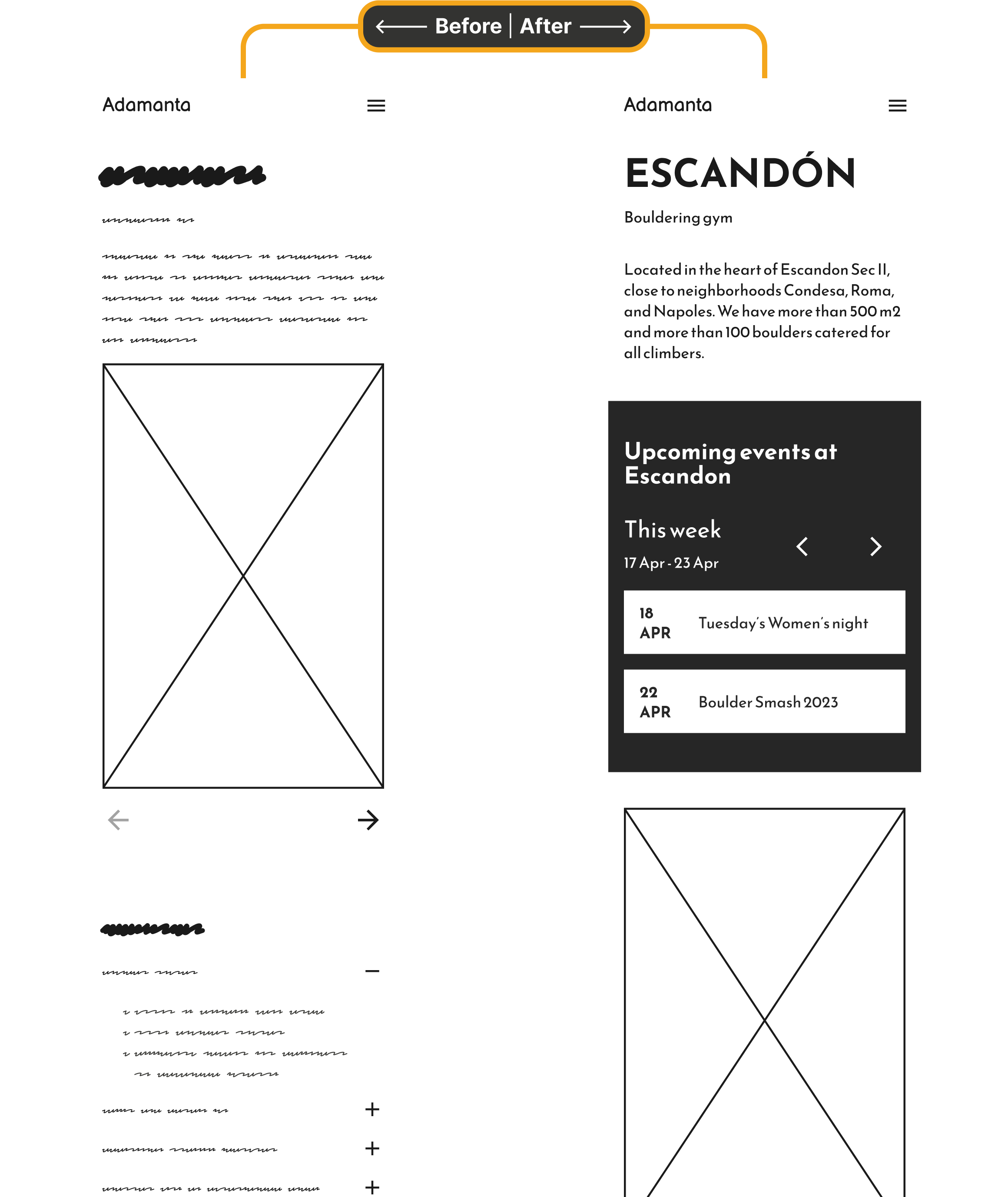 Early design iteration – calendar (4x)